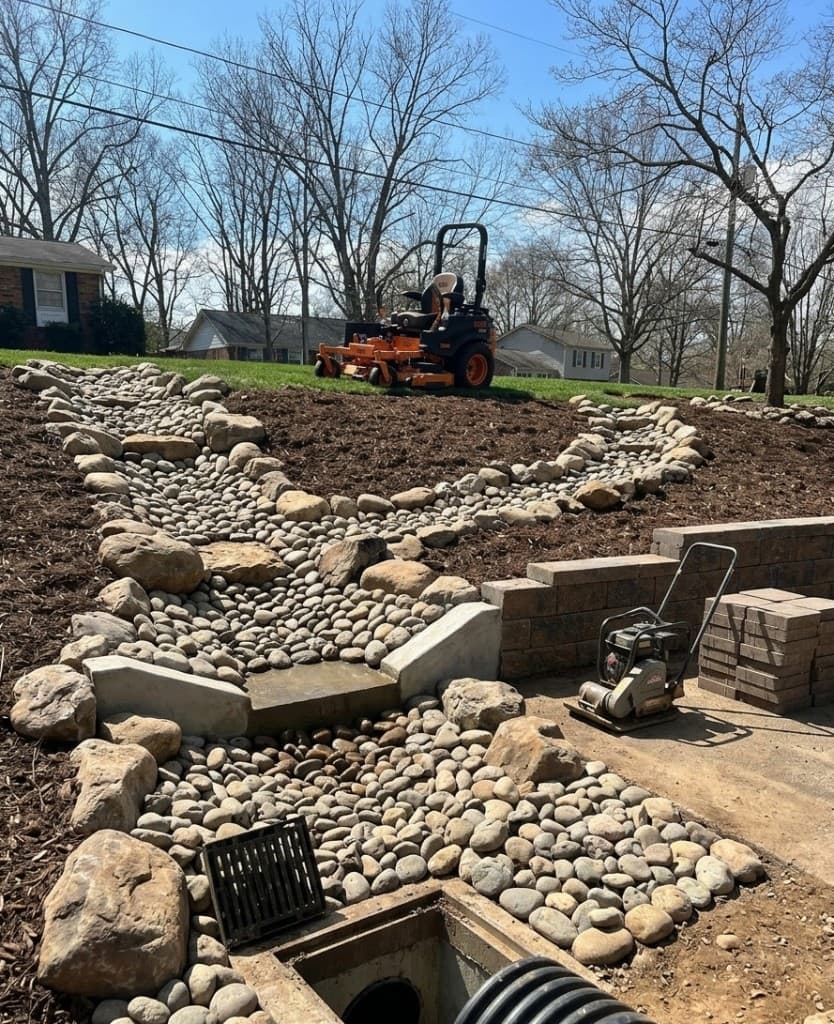 Dry Creek Bed & Drainage Channel — Dallas, NC